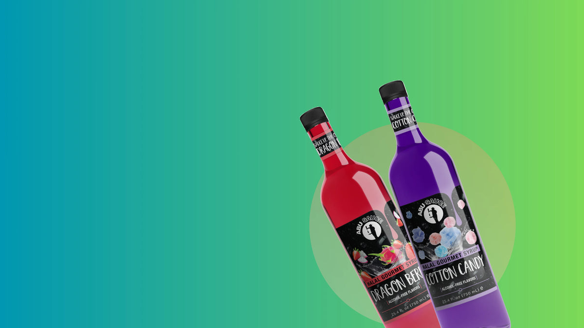 Two bottles of Dragon Beer on a gradient background